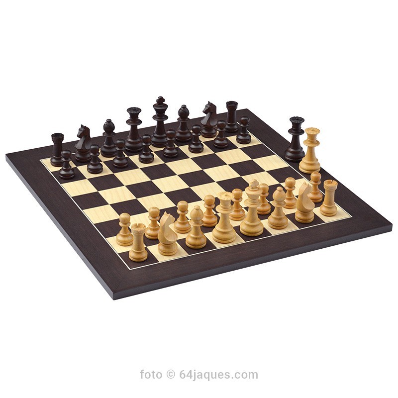 Staunton Chess n.6 Wengue Deluxe with European Pieces