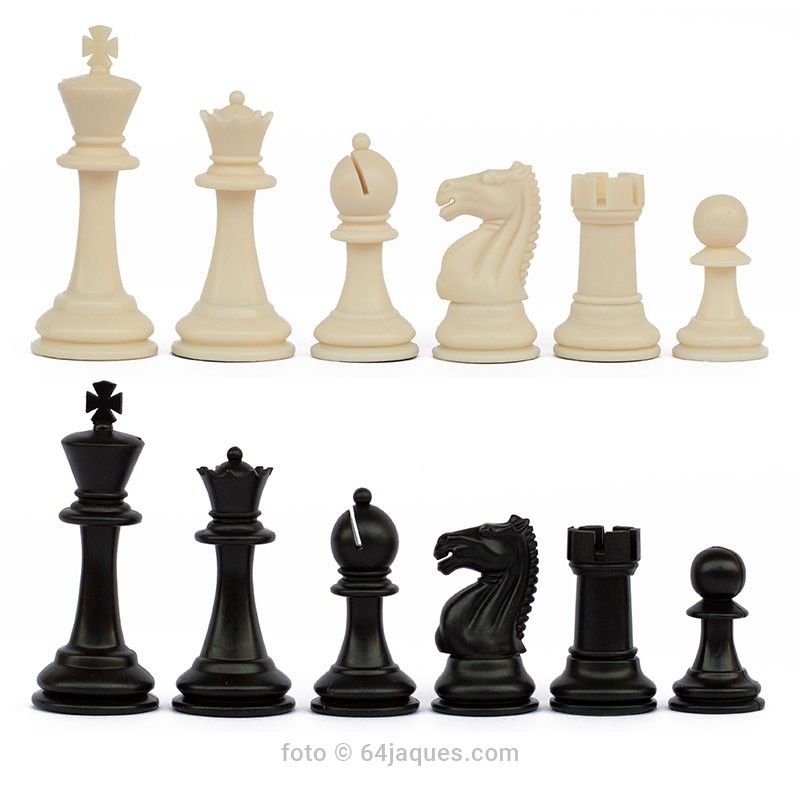 Staunton plastic chess pieces n.5/6 for school
