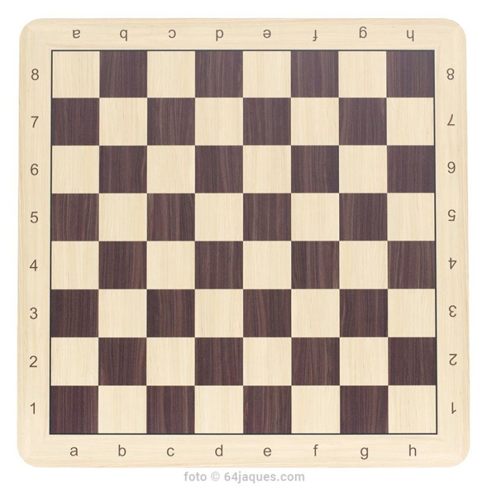 Tablero ajedrez serie Venier - Nogal y Arce, marco claro