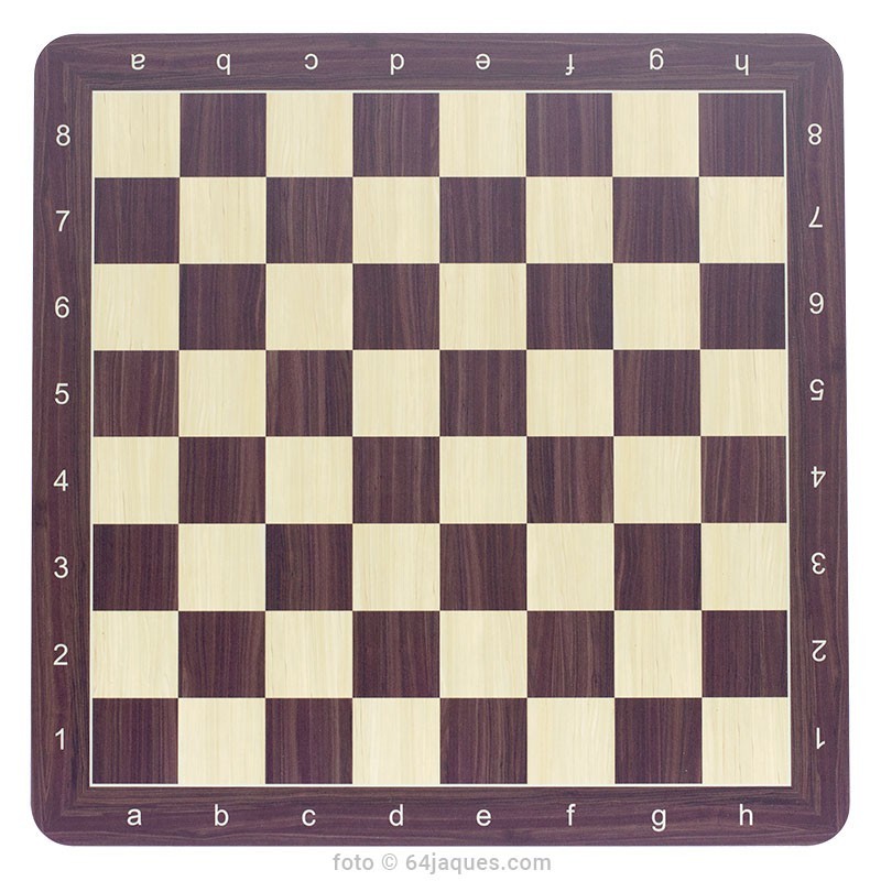 Tablero ajedrez serie Venier - Nogal y Arce, marco oscuro