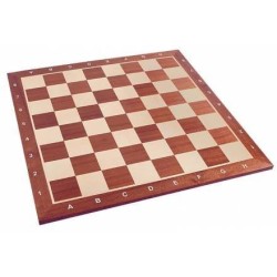 Mahogany Wood Chess Board with Coordinates