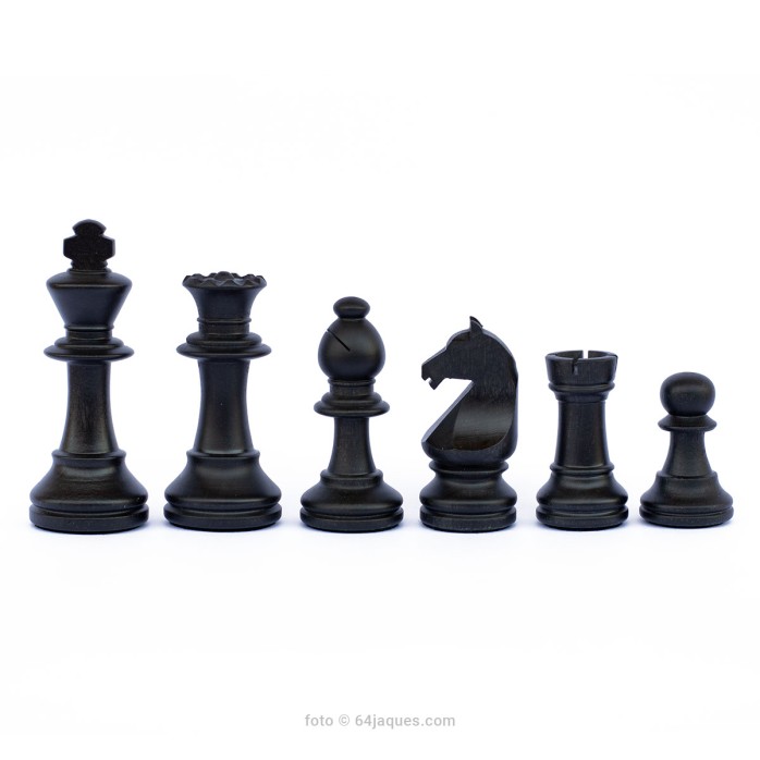 Piezas ajedrez Europa Staunton 5 negro mate