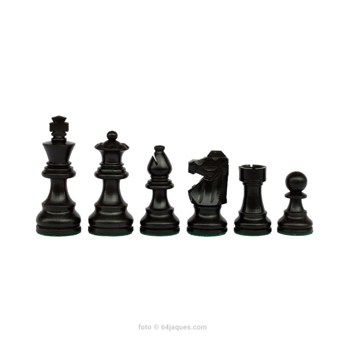 Piezas de ajedrez French Lardy Staunton 4 ebonizadas