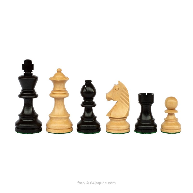 Piezas de ajedrez German Knight Staunton 5 ebonizadas