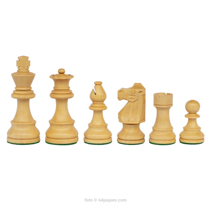 Piezas de ajedrez French Lardy Staunton 6 ebonizadas