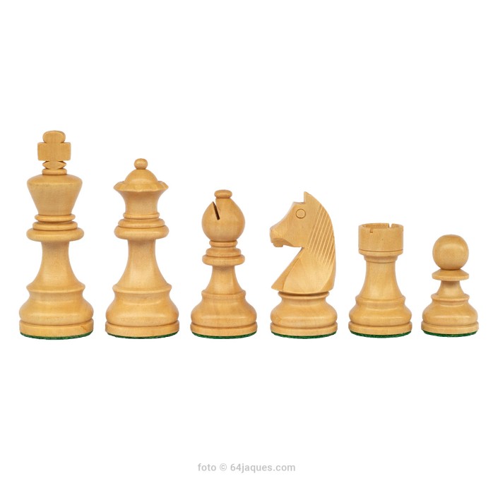 Piezas de ajedrez German Knight Staunton 6 ebonizadas