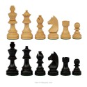 Ajedrez Venier sapelly con piezas German Knight Staunton 5 ebonizadas