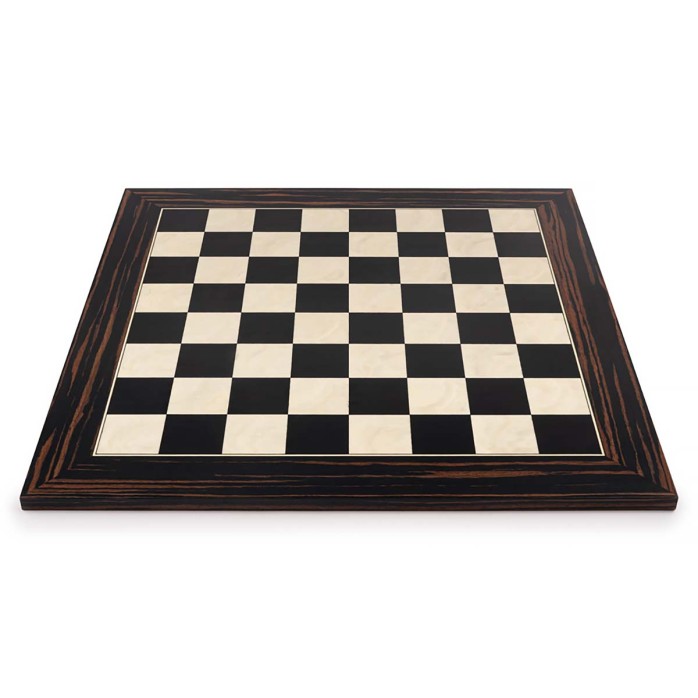 Tablero ajedrez Negro/Ébano Deluxe
 Tamaño casilla-50 mm
