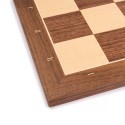 Standard Walnut Chess Board with Coordinates