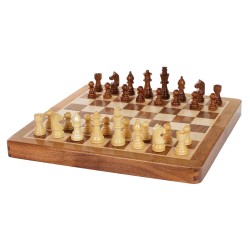 Foldable luxury wooden chess set 30cm