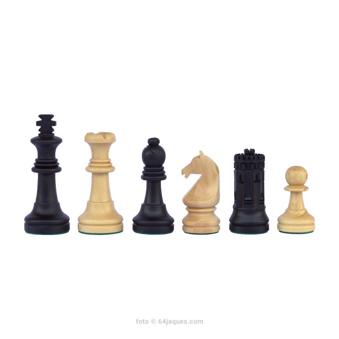 Piezas de ajedrez Sevilla 87 Staunton 5 negro mate