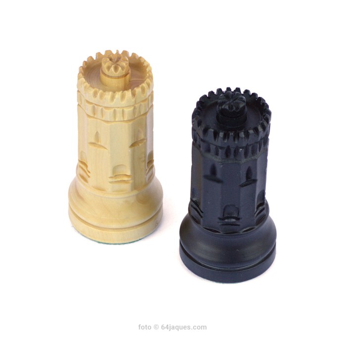 Piezas de ajedrez Sevilla 87 Staunton 5 negro mate