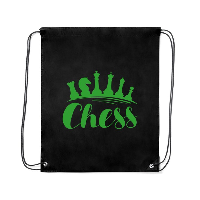 Mochila de cuerdas con motivo ajedrez