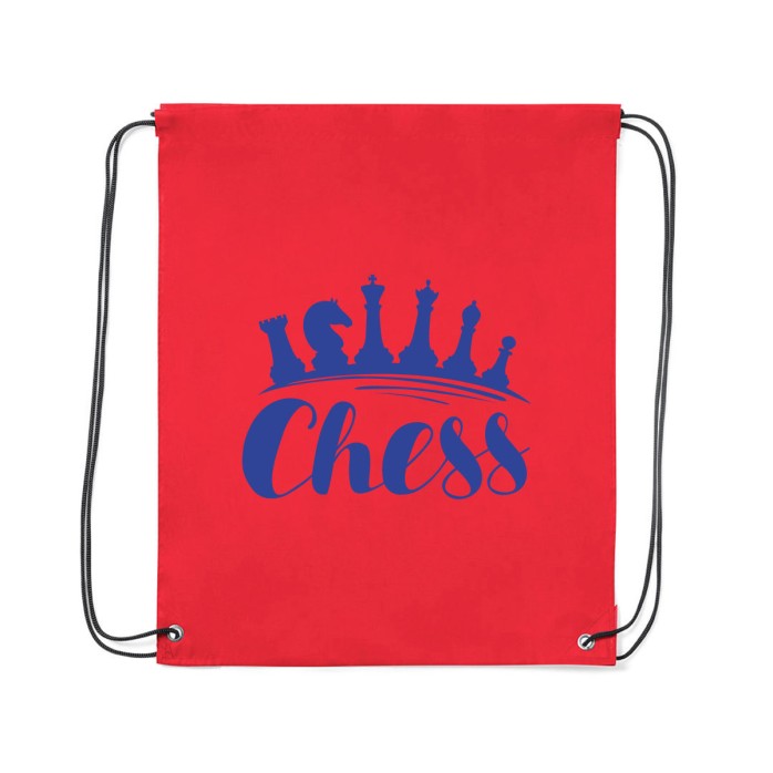 Mochila de cuerdas con motivo ajedrez