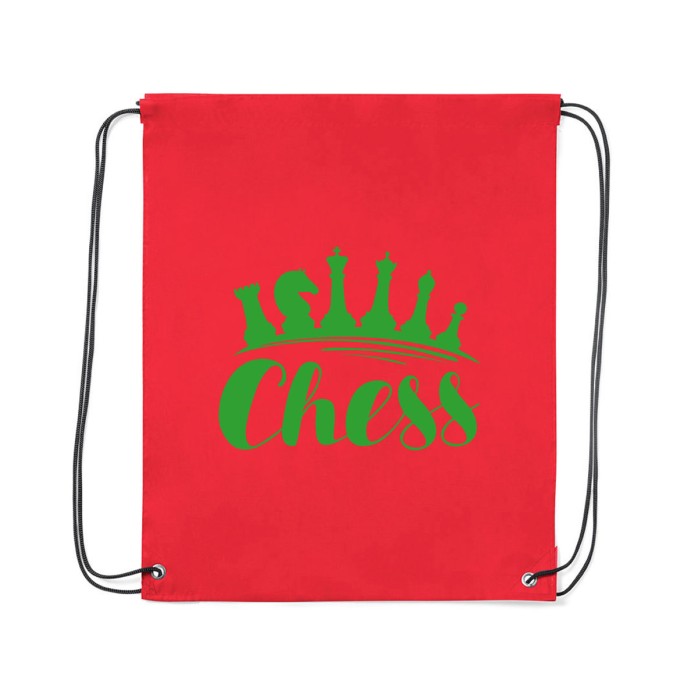 Mochila de cuerdas con motivo ajedrez