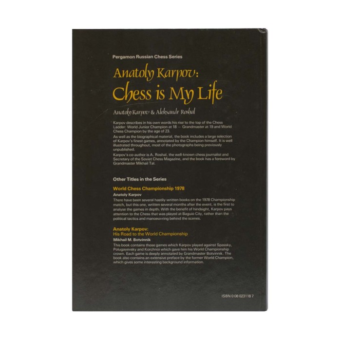 Anatoly Karpov: Chess is My Life (tapa dura)
