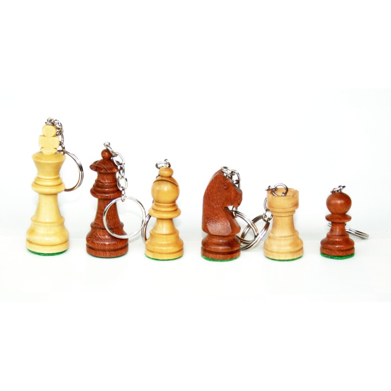 Llaveros de ajedrez de madera