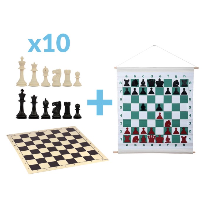 Pack of 10 Chess Games for School and Wall