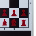 copy of Folding chess mural board 85x85 Red pieces