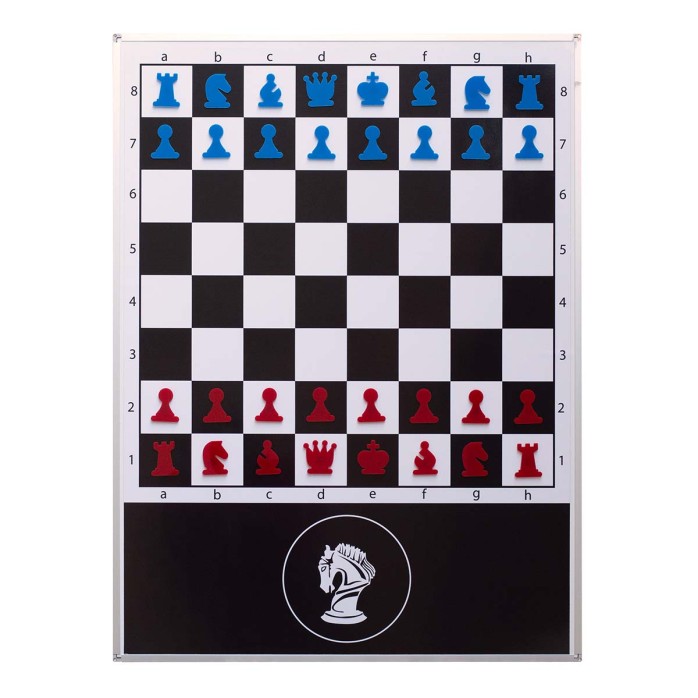 copy of Folding chess mural board 85x85 Red pieces