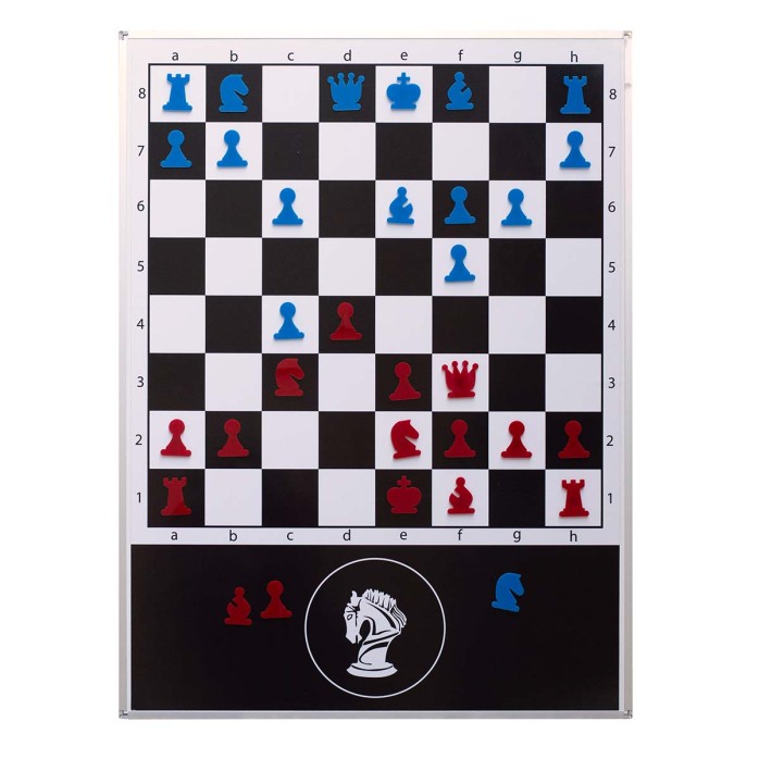 copy of Folding chess mural board 85x85 Red pieces