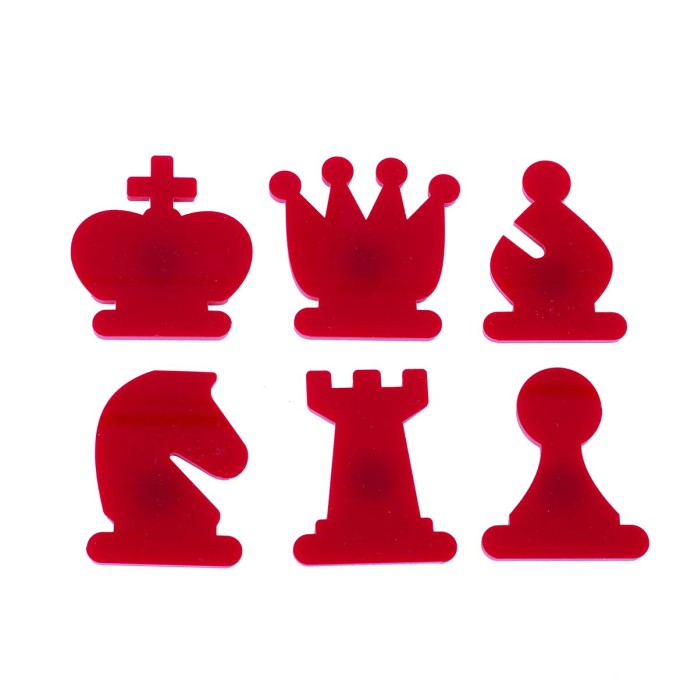 copy of Folding chess mural board 85x85 Red pieces