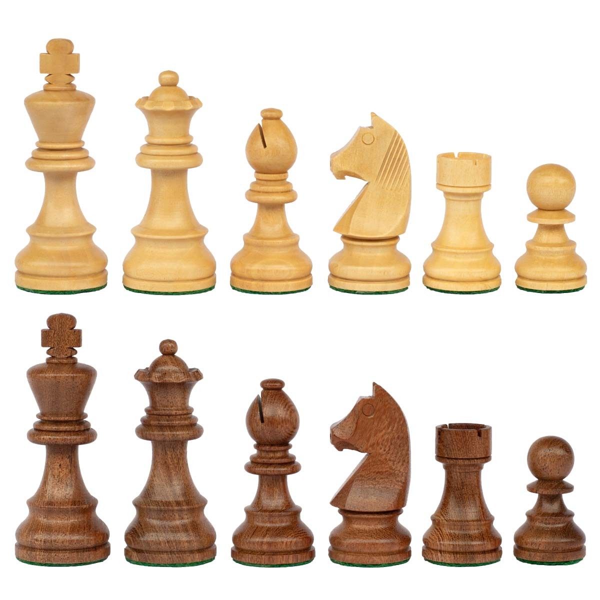 Piezas de ajedrez German Knight Staunton 6 acacia