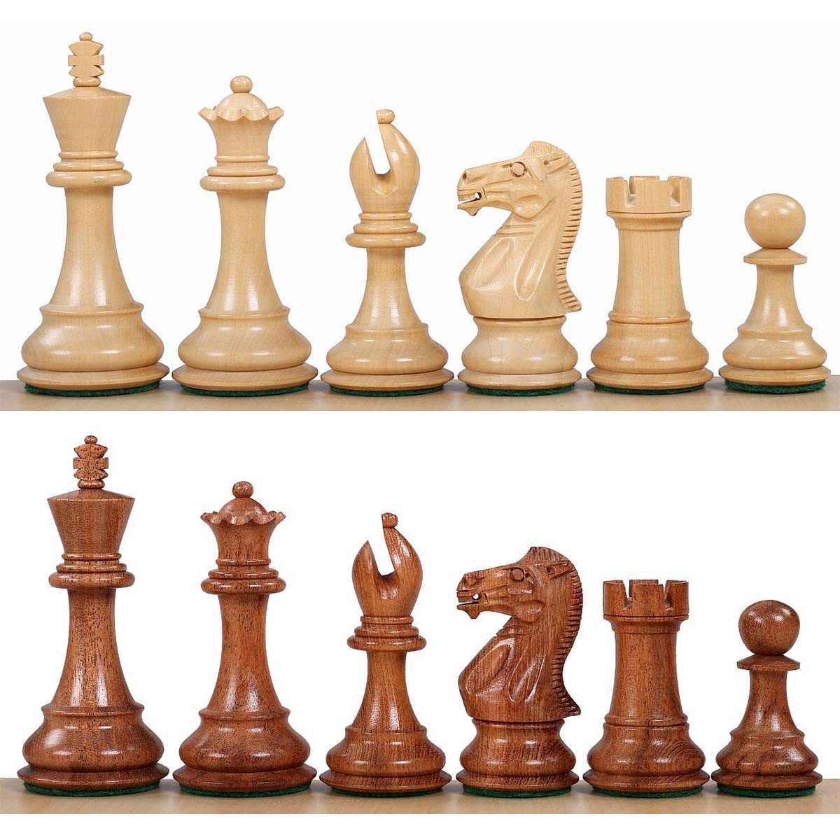 Piezas de ajedrez Stallion Staunton 6 acacia