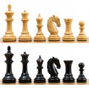 Staunton Wooden Chess Pieces No.6 Columbian Ebonized