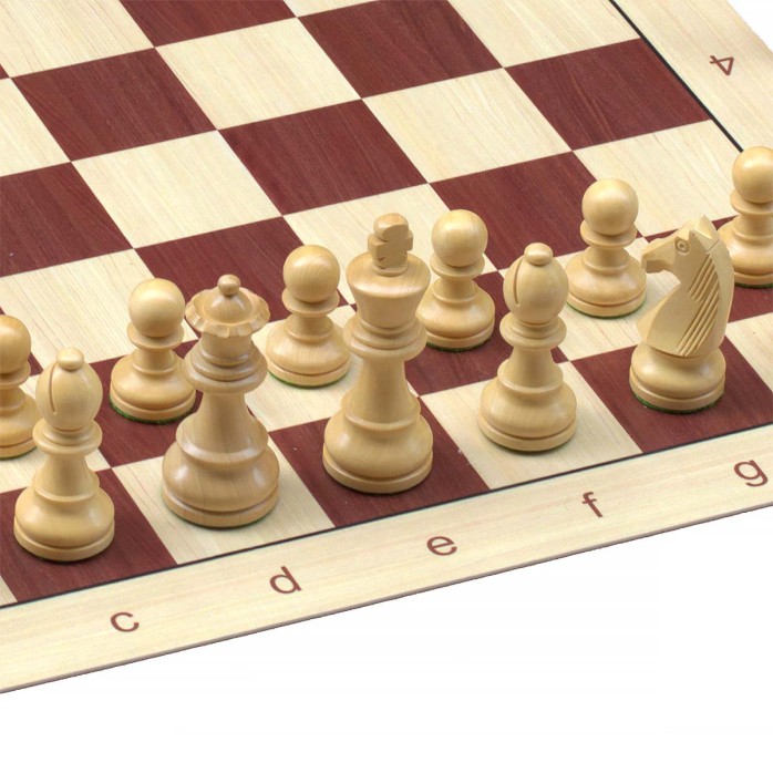 Ajedrez Venier sapelly marco claro con piezas German Knight Staunton 5 acacia