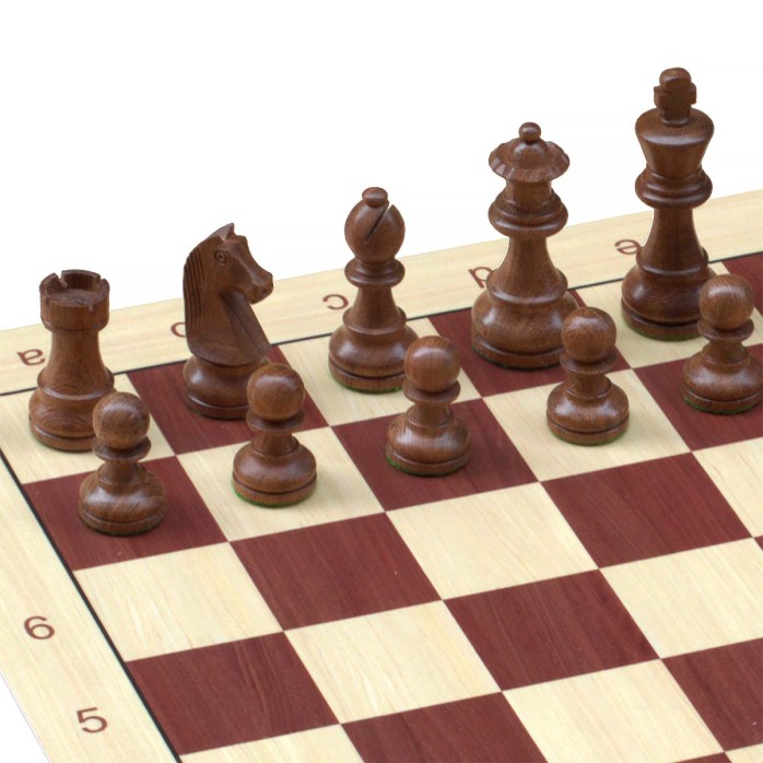 Ajedrez Venier sapelly marco claro con piezas German Knight Staunton 5 acacia