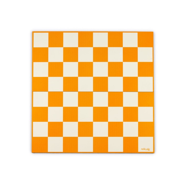 Ajedrez plegable de madera en estuche premium - naranja