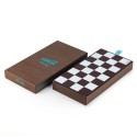 Ajedrez plegable de madera en estuche premium - marrón