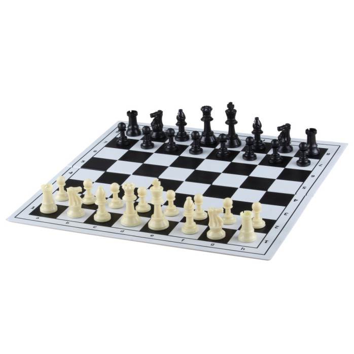 Ajedrez plegable con piezas Club plomadas - negro