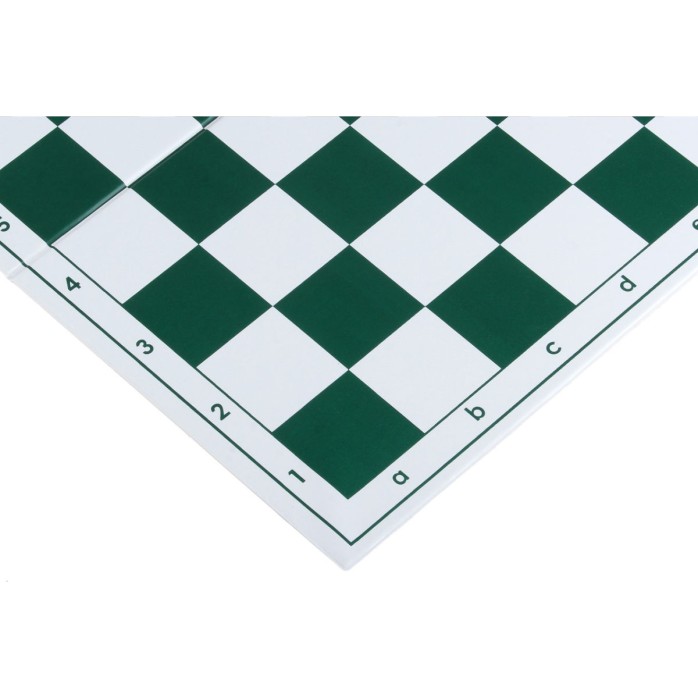 Folding chess set with 3.75'' weighted pieces - green