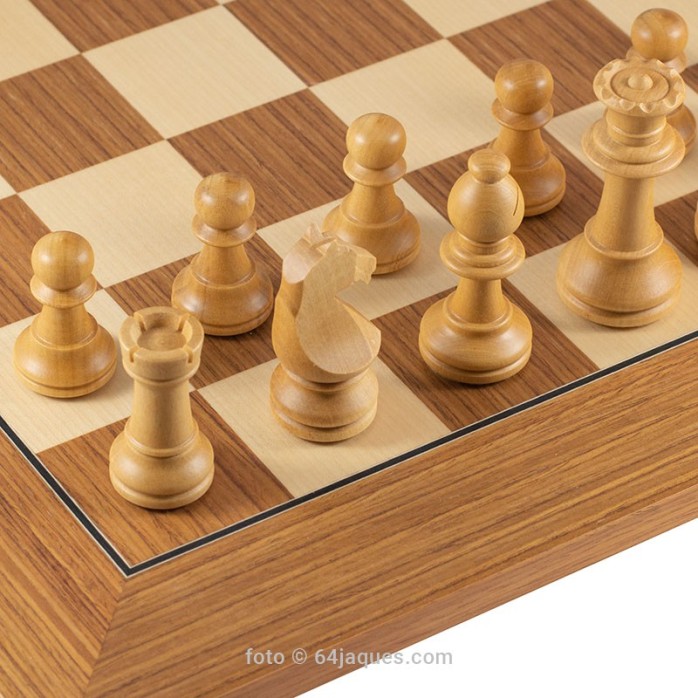 European Chess with Deluxe teak board 50mm