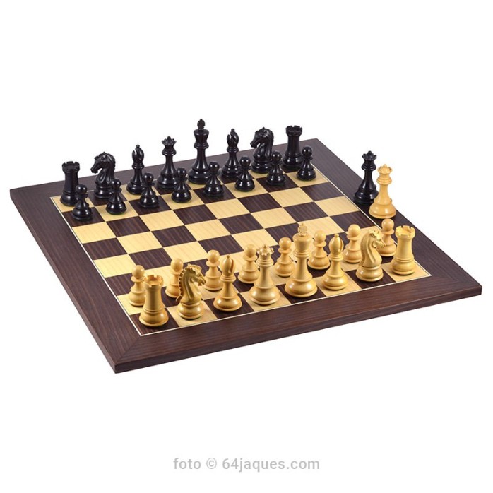 Craftsman Staunton Chess Set n.6 with Deluxe Macassar Ebony Board 50mm