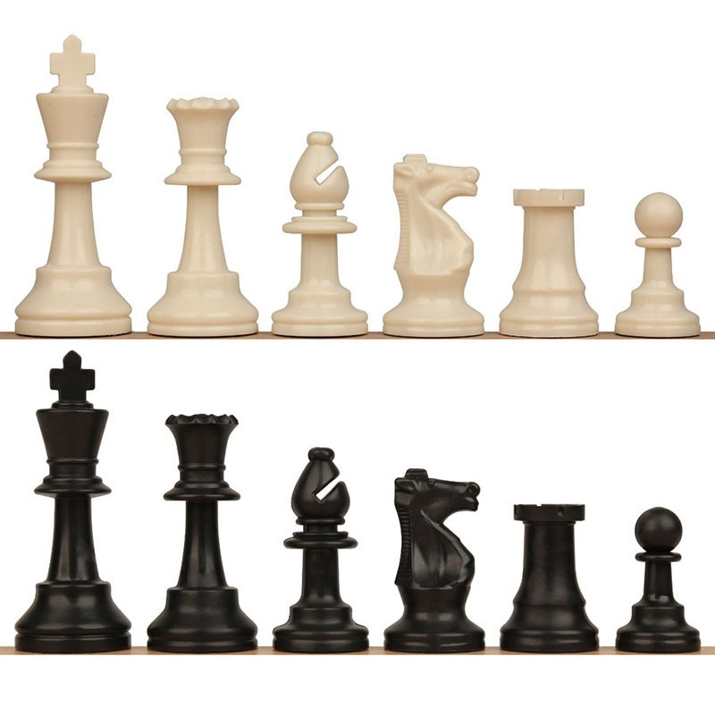 Piezas de ajedrez de plástico Staunton 6 ligeras