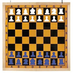 Folding chess mural board 85x85 Blue...