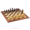Staunton Chess Set No.6 Sapelly Deluxe with European Pieces