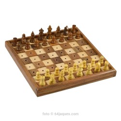 Wooden chess set for the visually...