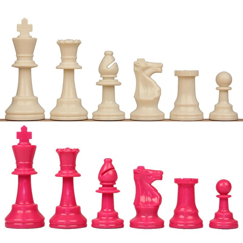 Piezas de ajedrez de plástico Staunton 5 ligeras de colores