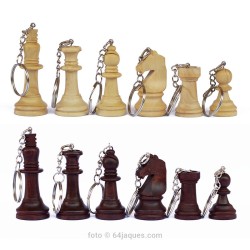Llaveros de ajedrez de madera exclusivos