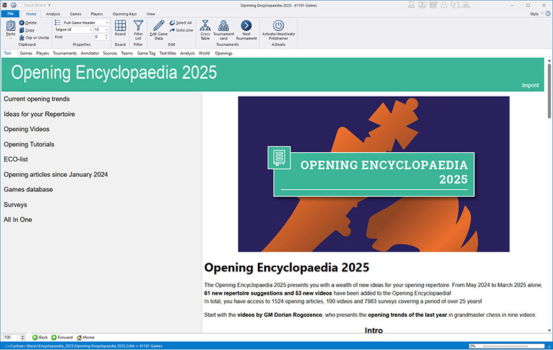 Captura 1: Opening Encyclopaedia 2025