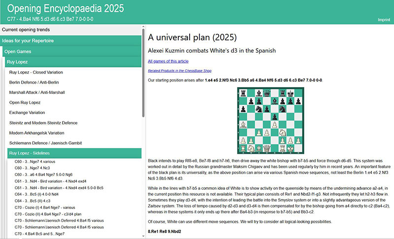 Captura 4: Opening Encyclopaedia 2025