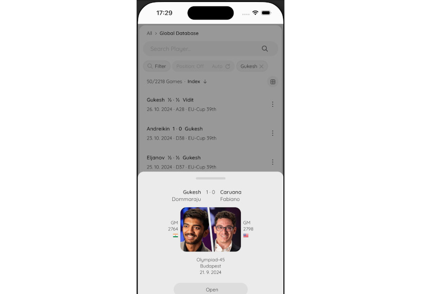 pantallazo ejemplo 8 del producto: ChessBase Mobile